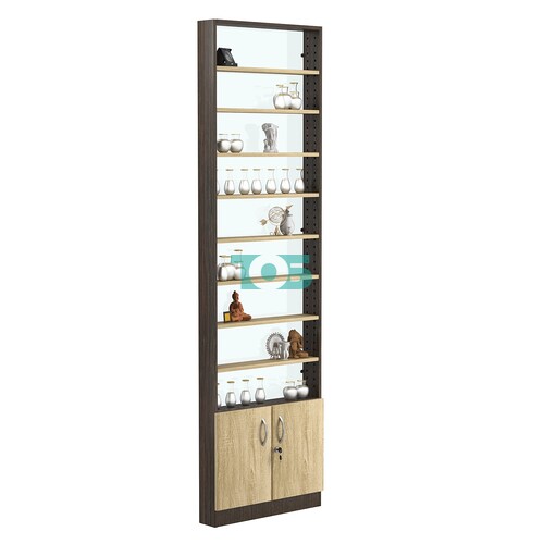 Стеллаж из ДСП с 8-ю полками 100x600 мм серии LEVEL-8 №1-1 (З/C - СТЕКЛО)