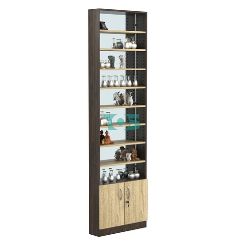 Стеллаж из ДСП с 8-ю полками 150x600 мм серии LEVEL-8 №2-2 (З/C - ЗЕРКАЛО)