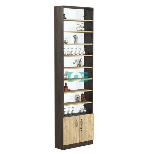 Стеллаж из ДСП с 8-ю полками 200x600 мм серии LEVEL-8 №3-1 (З/C - СТЕКЛО)