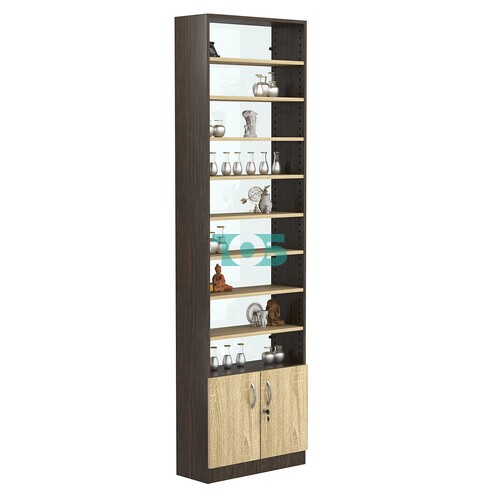 Стеллаж из ДСП с 8-ю полками 250x600 мм серии LEVEL-8 №4-1 (З/C - СТЕКЛО)