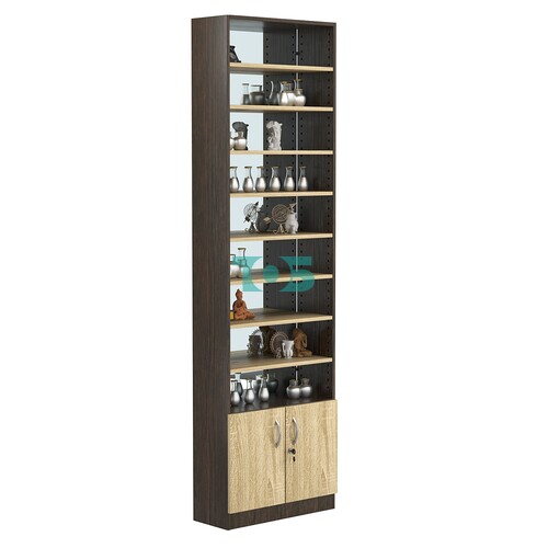 Стеллаж из ДСП с 8-ю полками 250x600 мм серии LEVEL-8 №4-2 (З/C - ЗЕРКАЛО)