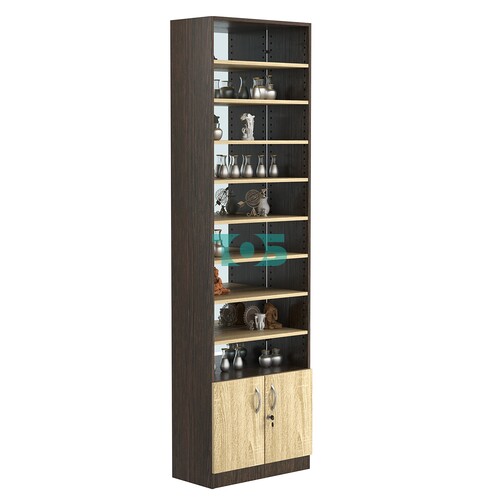 Стеллаж из ДСП с 8-ю полками 300x600 мм серии LEVEL-8 №5-2 (З/C - ЗЕРКАЛО)