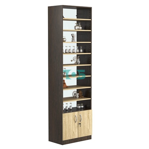 Стеллаж из ДСП с 8-ю полками 350x600 мм серии LEVEL-8 №6-1 (З/C - СТЕКЛО)