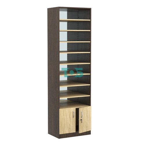 Стеллаж из ДСП с 8-ю полками 400x600 мм серии LEVEL-8 №7-2 (З/C - ЗЕРКАЛО)