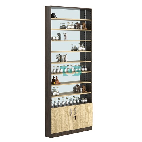 Стеллаж из ДСП с 8-ю полками 150x900 мм серии LEVEL-8 №9-2 (З/C - ЗЕРКАЛО)