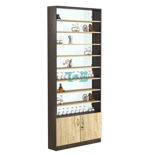 Стеллаж из ДСП с 8-ю полками 200x900 мм серии LEVEL-8 №10-1 (З/C - СТЕКЛО)