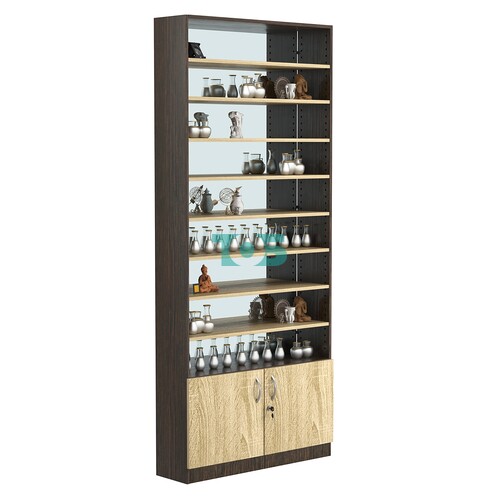 Стеллаж из ДСП с 8-ю полками 200x900 мм серии LEVEL-8 №10-2 (З/C - ЗЕРКАЛО)