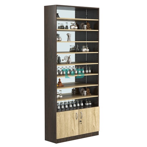 Стеллаж из ДСП с 8-ю полками 300x900 мм серии LEVEL-8 №12-2 (З/C - ЗЕРКАЛО)