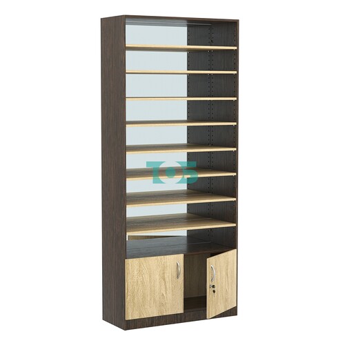 Стеллаж из ДСП с 8-ю полками 400x900 мм серии LEVEL-8 №14-2 (З/C - ЗЕРКАЛО)