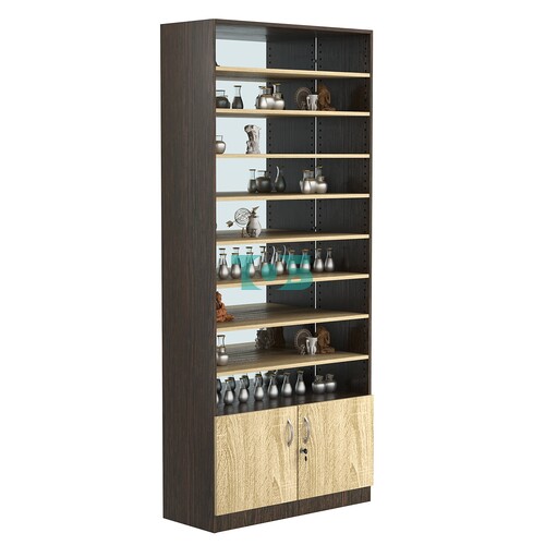 Стеллаж из ДСП с 8-ю полками 400x900 мм серии LEVEL-8 №14-2 (З/C - ЗЕРКАЛО)