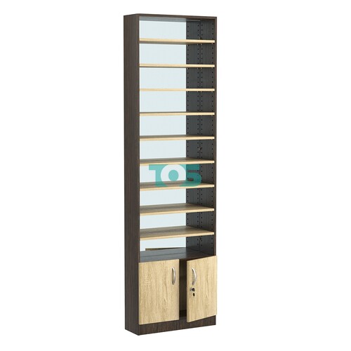 Стеллаж из ДСП с 9-ю полками 250x600 мм серии LEVEL-9 №4-2 (З/C - ЗЕРКАЛО)