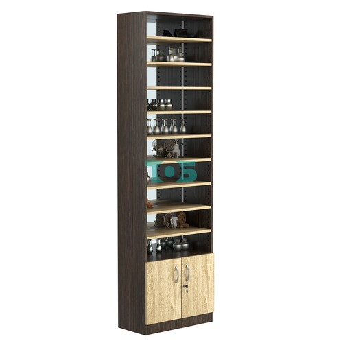 Стеллаж из ДСП с 9-ю полками 300x600 мм серии LEVEL-9 №5-2 (З/C - ЗЕРКАЛО)