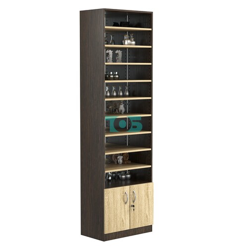 Стеллаж из ДСП с 9-ю полками 350x600 мм серии LEVEL-9 №6-2 (З/C - ЗЕРКАЛО)