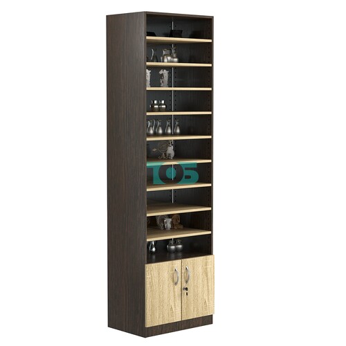 Стеллаж из ДСП с 9-ю полками 400x600 мм серии LEVEL-9 №7-2 (З/C - ЗЕРКАЛО)