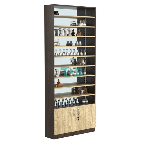 Стеллаж из ДСП с 9-ю полками 250x900 мм серии LEVEL-9 №11-2 (З/C - ЗЕРКАЛО)