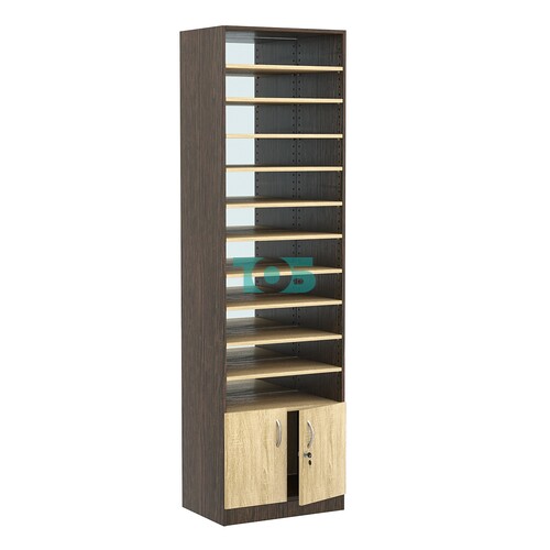 Стеллаж из ДСП с 10-ю полками 400x600 мм серии LEVEL-10 №7-2 (З/C - ЗЕРКАЛО)