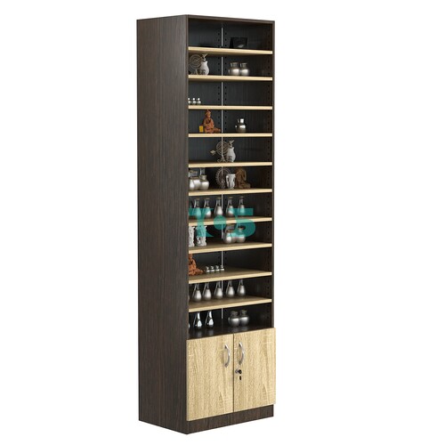 Стеллаж из ДСП с 10-ю полками 400x600 мм серии LEVEL-10 №7-2 (З/C - ЗЕРКАЛО)