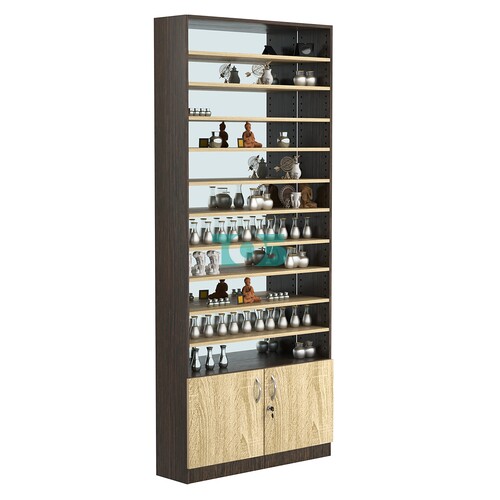 Стеллаж из ДСП с 10-ю полками 250x900 мм серии LEVEL-10 №11-2 (З/C - ЗЕРКАЛО)