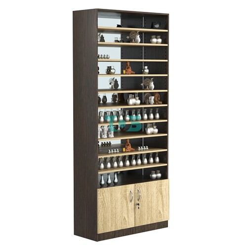 Стеллаж из ДСП с 10-ю полками 400x900 мм серии LEVEL-10 №14-2 (З/C - ЗЕРКАЛО)