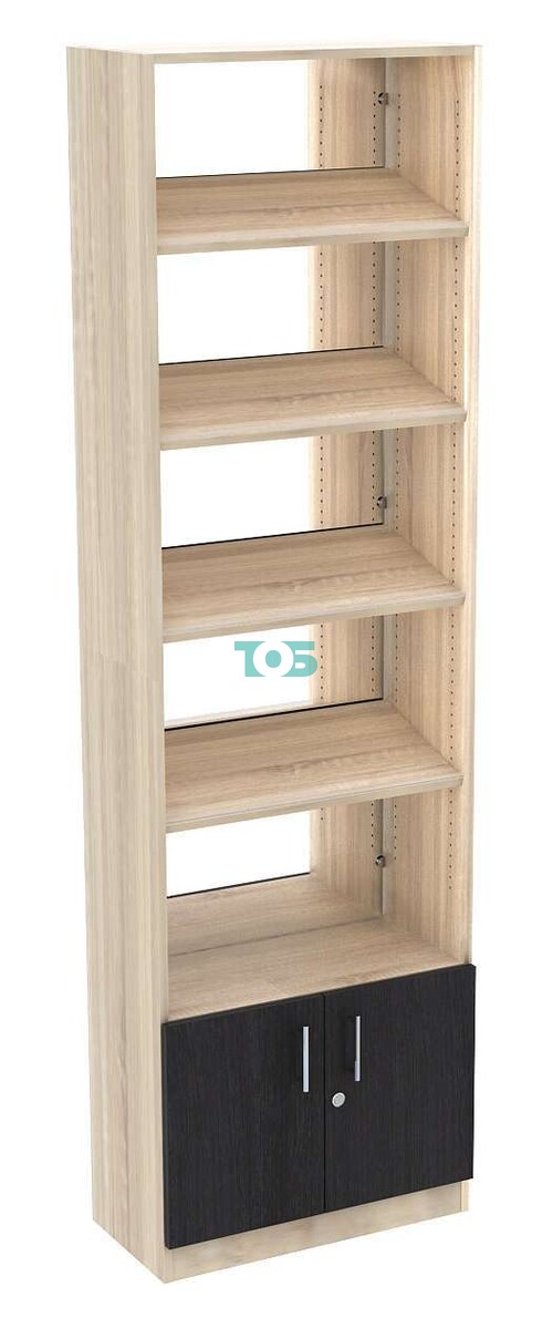 Стеллаж из ДСП с 4-мя наклонными полками 300x600 мм серии TILT-4 №5-2 (З/C - ЗЕРКАЛО)