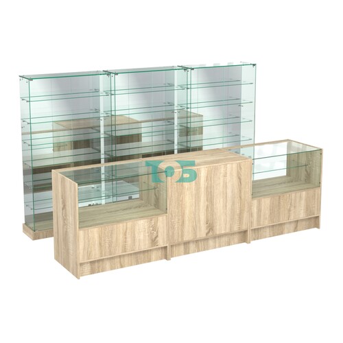 Комплект низких витрин ХП-11 и прилавков ЭК-3