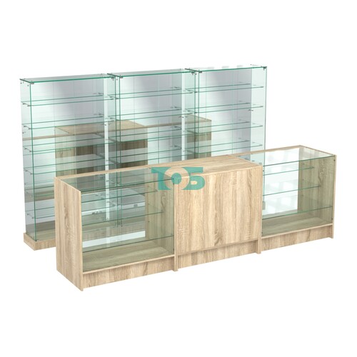 Комплект низких витрин ХП-11 и прилавков ЭК-4