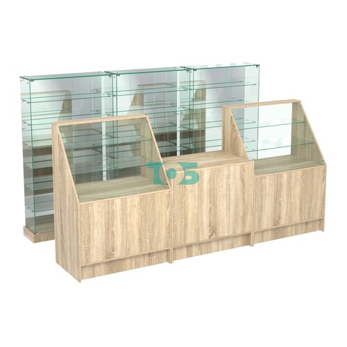 Комплект низких витрин ХП-11 и прилавков ЭК-7