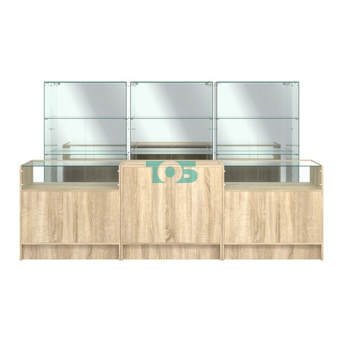 Комплект низких витрин ХП-07 и прилавков ЭК-2