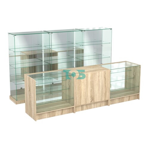 Комплект низких витрин ХП-07 и прилавков ЭК-4