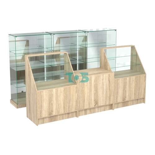 Комплект низких витрин ХП-07 и прилавков ЭК-7