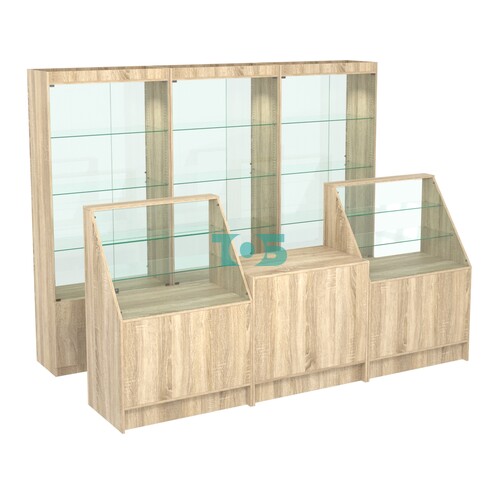 Комплект витрин ЭК-02 и прилавков ЭК-7