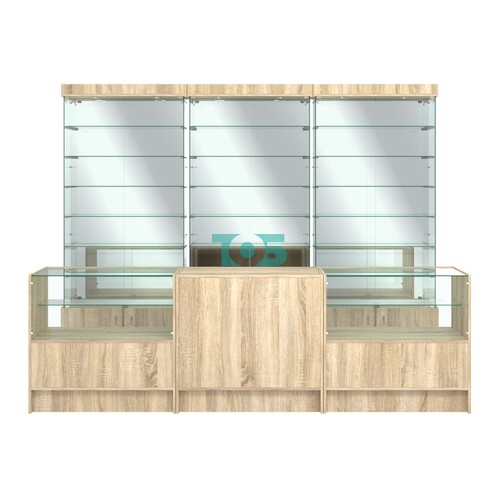 Комплект стеклянных витрин ИС-32 и прилавков ЭК-3