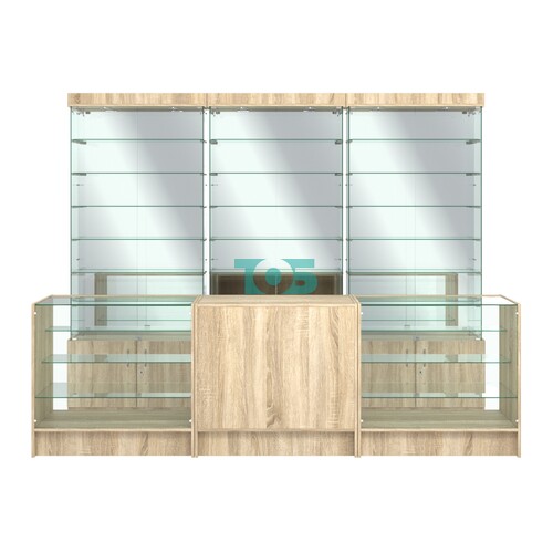 Комплект стеклянных витрин ИС-32 и прилавков ЭК-4