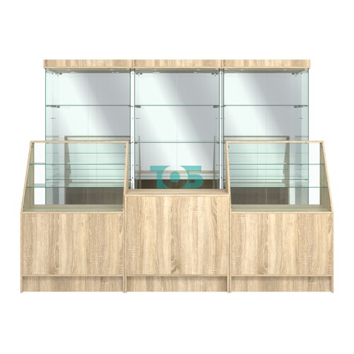 Комплект стеклянных витрин ИС-03 и прилавков ЭК-7