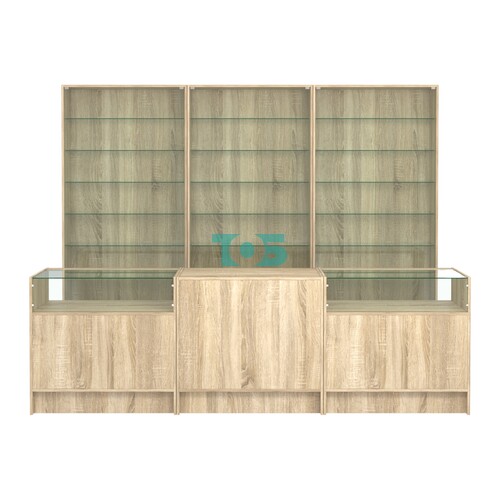 Комплект витрин с регулировочными полками NE-6 №12 и прилавков ЭК-2