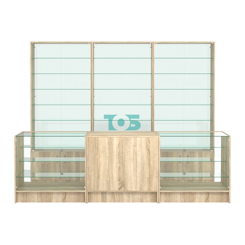 Комплект витрин с регулировочными полками NE-6 №12-1 и прилавков ЭК-4