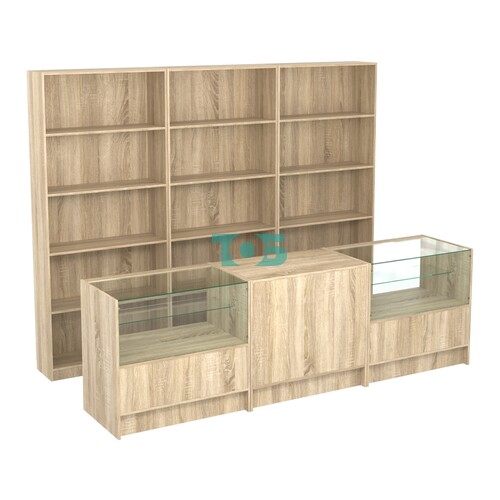 Комплект стеллажей ЭК-01 и прилавков ЭК-3