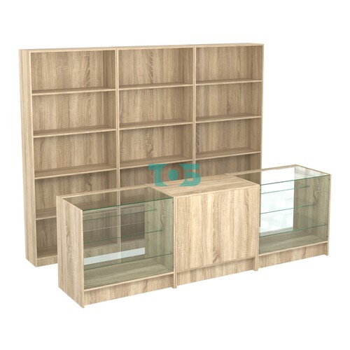 Комплект стеллажей ЭК-01 и прилавков ЭК-4