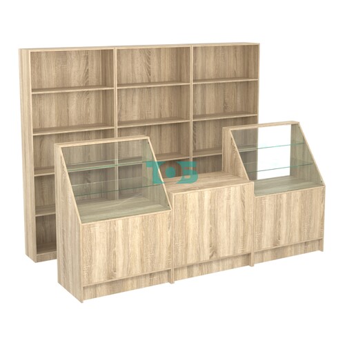 Комплект стеллажей ЭК-01 и прилавков ЭК-7