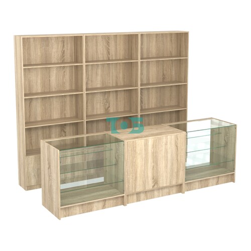 Комплект стеллажей ЭК-03 и прилавков ЭК-4