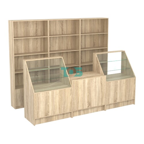 Комплект стеллажей ЭК-03 и прилавков ЭК-7