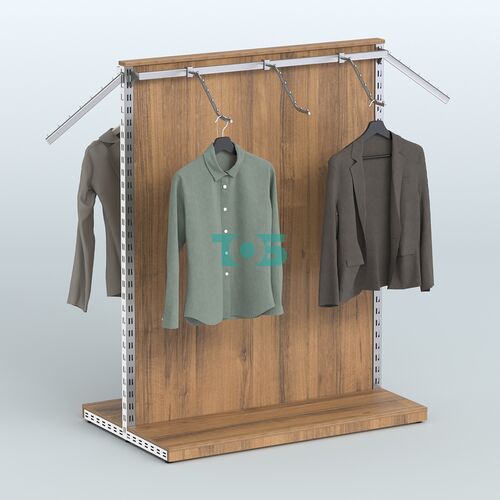 Система ЭЛЕГАНТ островная с ДСП и двумя поручнями под навесные кронштейны №3