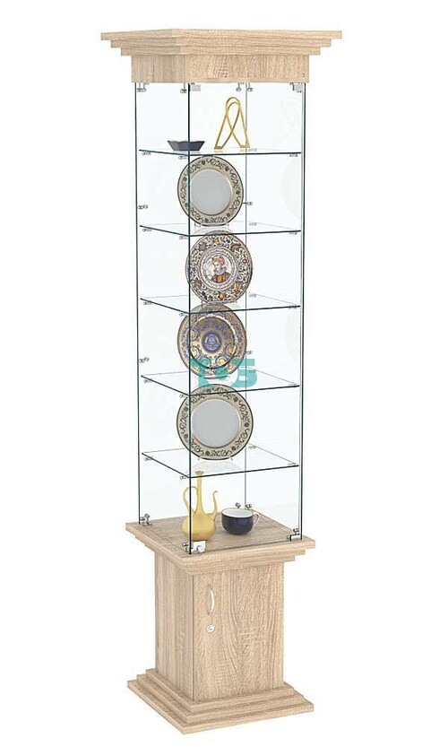 Витрина с дверками стаканчик с пятью полками ЦИТАДЕЛЬ №502