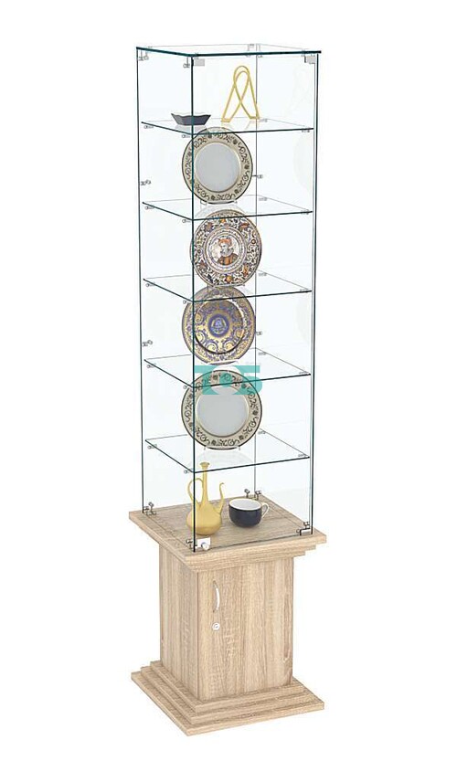 Витрина стаканчик с пятью полками прозрачная ЦИТАДЕЛЬ №506