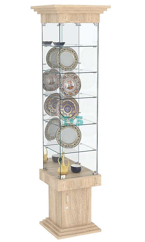 Витрина зеркалом и пятью полками ДОНЖОН №504