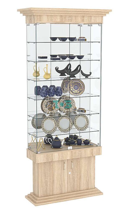 Витрина узкая с 6-ю полками и подсветкой ДОНЖОН №32