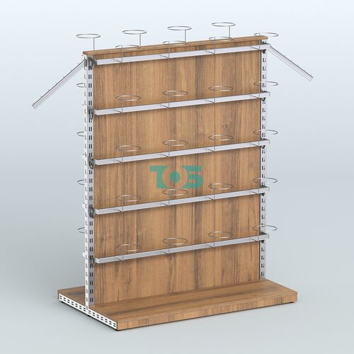 Система ЭЛЕГАНТ островная с разделительной панелью из ДСП для головных уборов