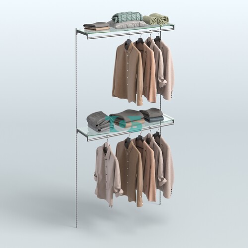 Модульная система Neo Fix №12 с двумя закругленными полками и сборными порунями (1200 мм)