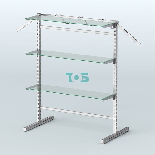 Система ЭЛЕГАНТ островная без задней стенки на колёсиках №15а