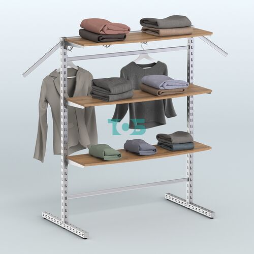 Система ЭЛЕГАНТ островная четырёх-сторонняя с полками ДСП №15г